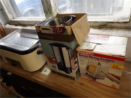 KITCHEN SUPPLIES - NESCO - SLOW COOKER - COFFEE MAKER ETC