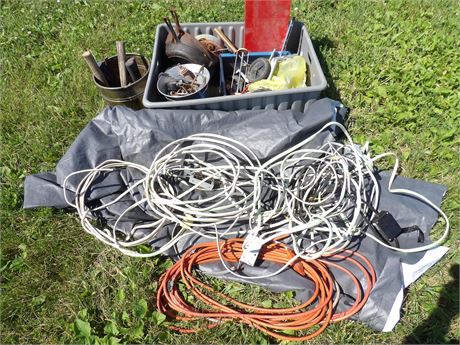 MISC WIRE - CAST IRON PANS - ETC