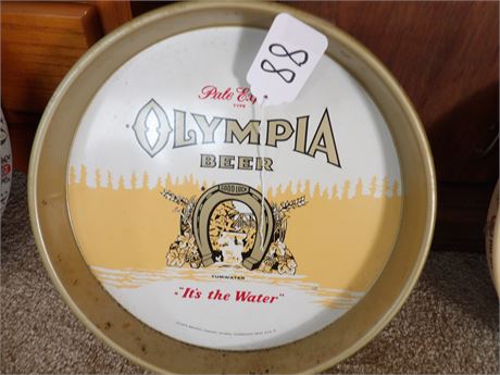 OLYMPIA BEER METAL SERVING TRAY