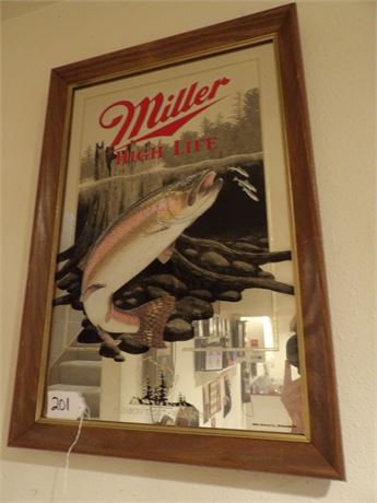 MILLER HIGH LIFE MIRRORS ( RAINBOW TROUT )