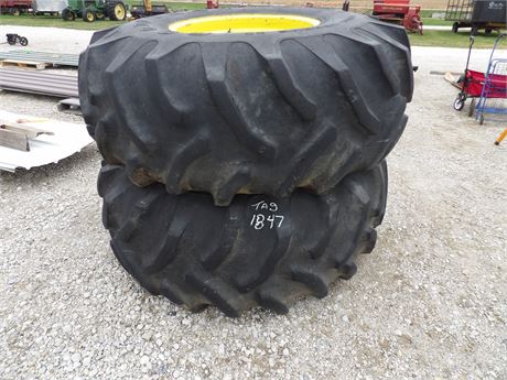 GOOD YEAR 23.1-26  8 PLY TIRES W / RIMS