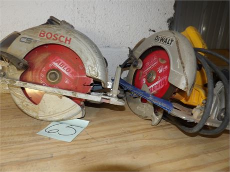 DEWALT & BOSCH CIRCULAR SAWS