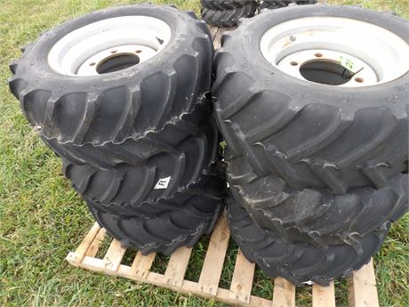 GOODYEAR 29x12.50-15NHS WHEEL LOADER TIRES W / 6 BOLT RIMS ( 6 TOTAL)