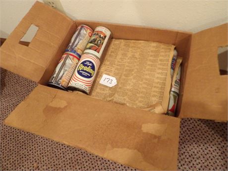 VINTAGE BEER CANS ( BOX FULL )