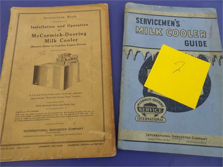 International Harvester Milk Cooler Manuals