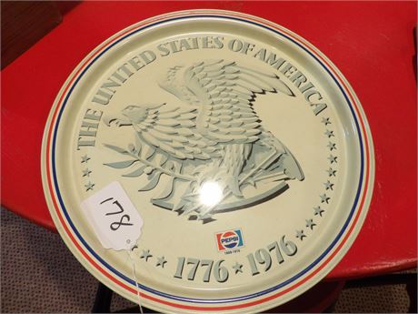 UNITED STATES OF AMERICA PEPSI TIN SERVING TRAY