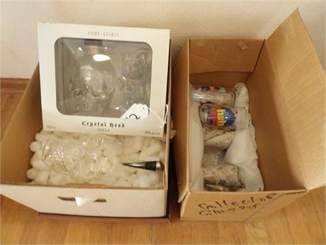 CRYSTAL HEAD VODKA - COLLECTIBLE  PEPSI GLASSES