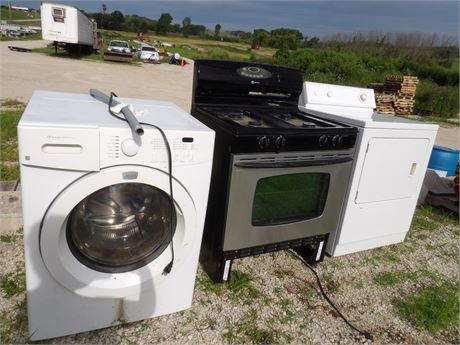 MAYTAG GAS STOVE - FRIGIDARE WASHER - MAYTAG DRYER ELECTRIC?