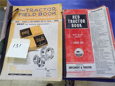TRACTOR FIELD BOOK - JD ENGINES - 1949 TO 1950  RED TRACTOR BOOK
