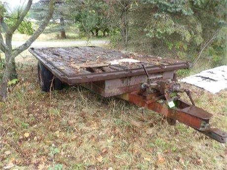 SINGLE AXLE DUALLY TRAILER W / DUMP BOX