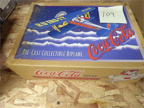 DIECAST COCA-COLA BIPLANE