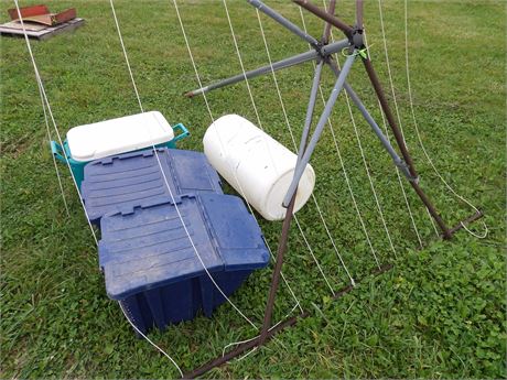 ROTARY CLOTHESLINE RACK - COOLER - TUBS