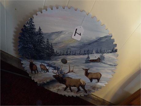 DECORATIVE ELK SAW BLADE 22" APPROX.