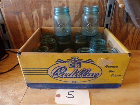 BLUE COLORED BALL JARS