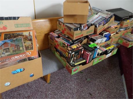 LARGE LOT MOVIES - PUZZLES ETC. ( NOT CHURCH PEW )