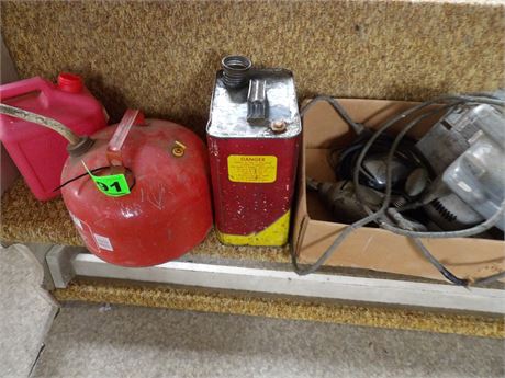 GAS CANS - ELECTRIC MISC TOOLS