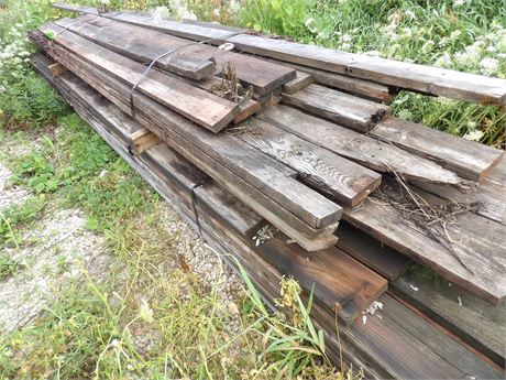 LARGE PILE USED LUMBER