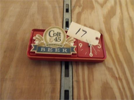 COLT 45 BEER CLOCK ( PLASTIC )