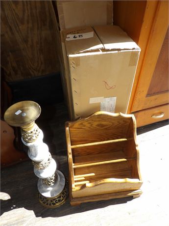 MAGAZINE RACK - DECORATIVE PEDESTAL