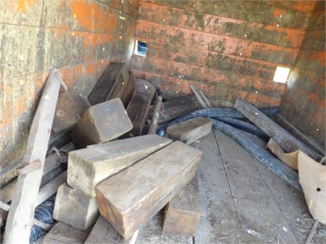 ASSORTMENT OF WOOD BLOCKS - PLASTIC DRAIN PIPE ETC