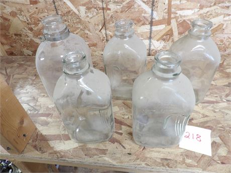 5 GLASS JUGS