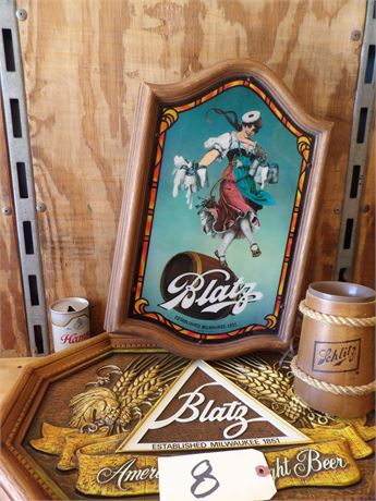 BLATZ - HAMMS - SCHLITZ SIGNS