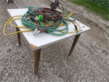 SHOP TABLE W / VISE ETC