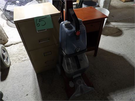 2 DRAWER FILE CABINET - HOOVER VACUUM - END TABLE