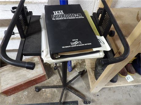 BOOK STAND W/ MISC BOOKS