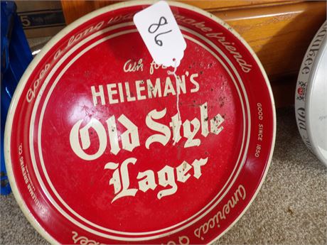 HEILMANS OLD STYLE LAGER METAL SERVING TRAY