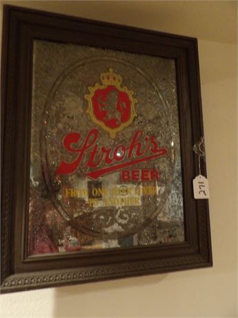 STROHS BEER MIRROR