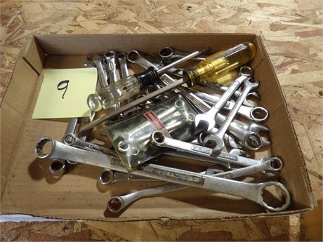 ASSORTMENT SMALLER SIZE WRENCHES ETC
