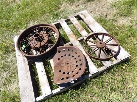 STEEL WHEELS & TRACTOR SEAT