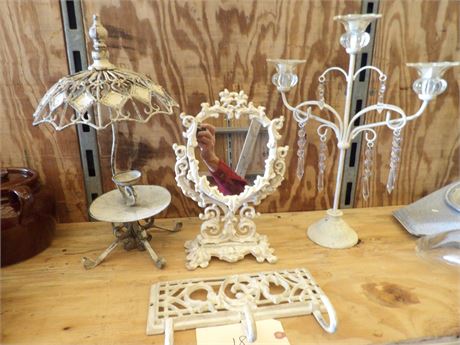 VINTAGE MIRROR - COAT HOOK PLUS MORE
