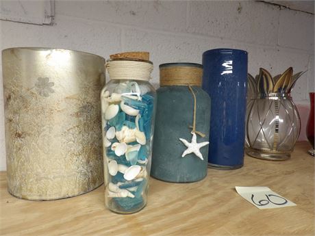 BEACH THEMED VASES - DECORATIONS