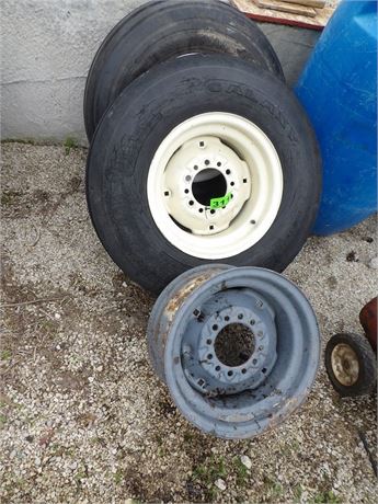 15" IMPLEMENT TIRES ( 3 RIMS TOTAL - 6 BOLT )