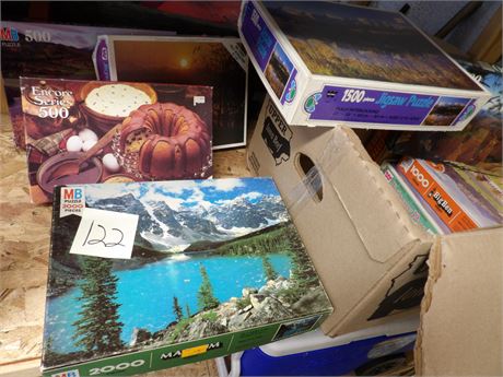 LARGE ASSORTMENT OF PUZZLES