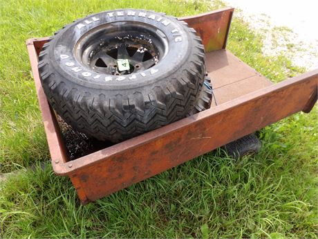 YARD CART W / TRUCK TIRES & RIMS