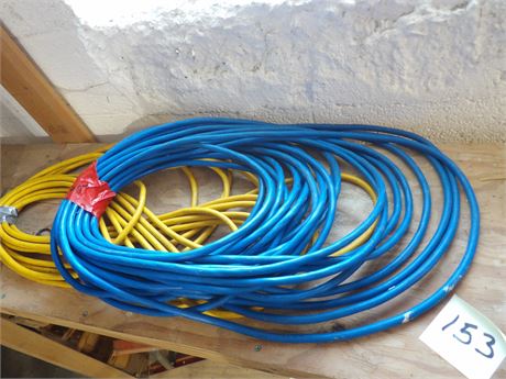 BLUE & YELLOW HEAVY EXTENSION CORDS