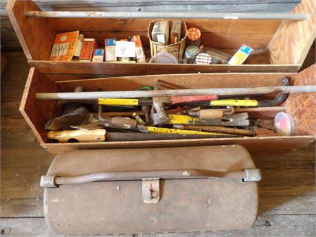 WOOD TOOLBOXES - TOOLS - HARDWARE