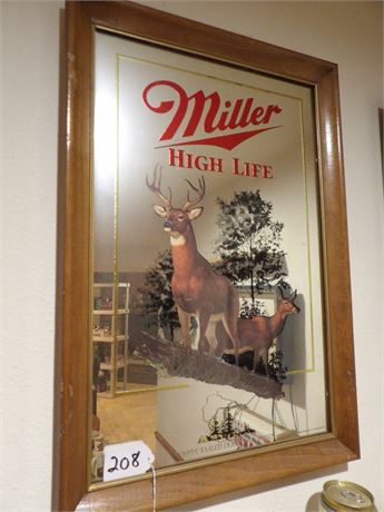 MILLER HIGH LIFE MIRROR ( WHITE TAIL )