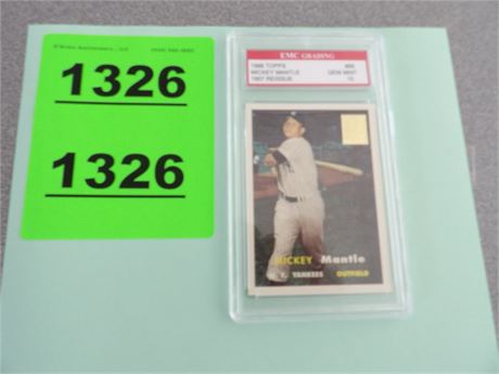 M. MANTLE GRADED CARD