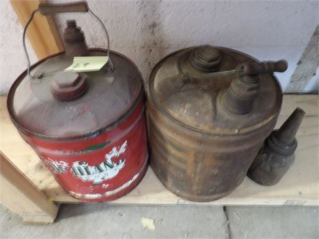 VINTAGE FUEL CANS ETC