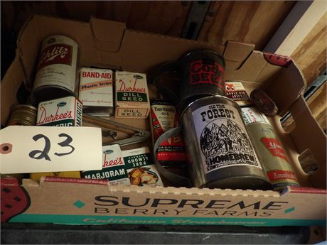 VINTAGE BAND AID CAN - SPICE CANS