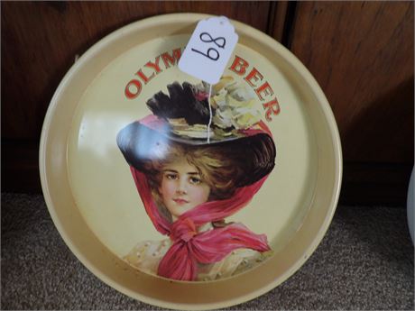 OLYMPIA BEER METAL SERVING TRAY