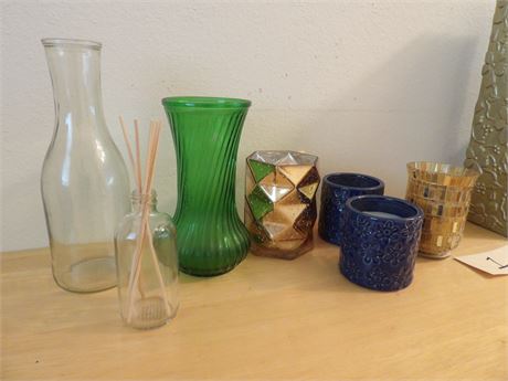 DECORATIVE CANDLE HOLDERS - VASES