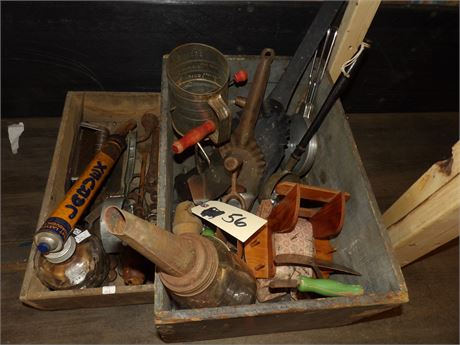 FLOUR SIFTER - ASH SHOVELS - OIL BOTTLE - PLUS MORE SHOP ITEMS