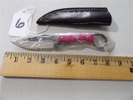 UNUSED PINK 8" KNIFE