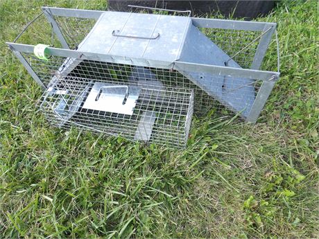 LARGE ANIMAL TRAP AND SMALL ANIMAL TRAP