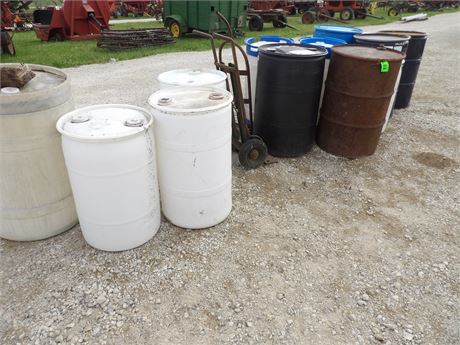 BARREL LOT W/ CARTS